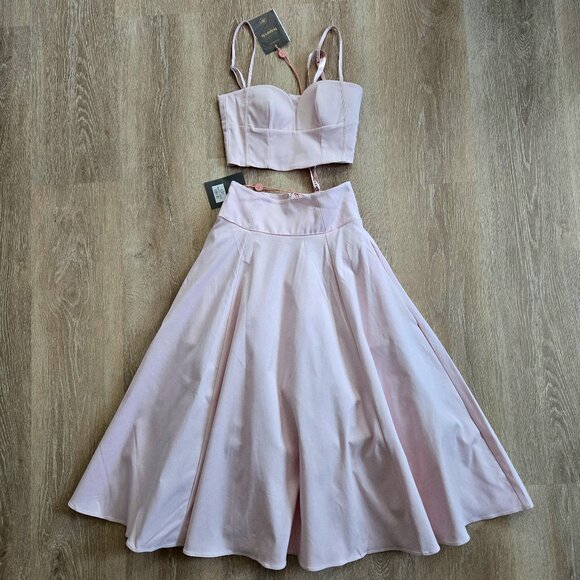 House of CB Dresses & Skirts - House of CB Pabla Bralette Top & Rita Midi Skirt Set Pink Small New With Tags